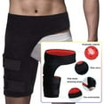 thumbnail image 4 of Hip Brace, Sciatica Pain Relief Brace, Groin Wrap with Thigh Hamstring Compression Sleeve, Hip Support Stabilizer for Hip Flexor Pull Injury for Men Women, 4 of 11