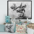 thumbnail image 3 of Designart Monochrome Still Life Of Flowers In A Vase FLOAT FRAME WALL ART, 3 of 4