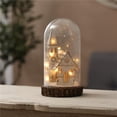thumbnail image 1 of Luxen Home LED Snow-Covered White Church Glass Dome, 1 of 1