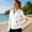 White, variant on RYDCOT Women's Sun Protection Hoodie Zipper Long Sleeve Hiking Fishing Lightweight UV Rashguard with Thumb Hole White