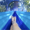 thumbnail image 3 of Camping Hammock with Mosquito Net, Hammocks with Tree Straps Carabiners, 1 & 2Persons Outdoor Portable Tree Straps Swing Hammock, Nylon Parachute Material Hammocks, Blue, 3 of 6