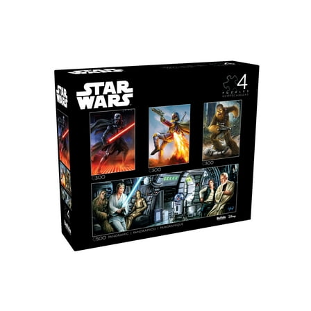 Buffalo Games 4x1 Classic Star Wars Multipack Interlocking Jigsaw Puzzle