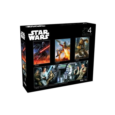 Buffalo Games 4x1 Classic Star Wars Multipack Interlocking Jigsaw Puzzle