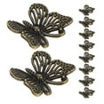 thumbnail image 4 of 12 Pcs Butterfly Cabinet Knobs Vintage Brass Butterfly Shape Knobs Single Hole Pulls Handles Decorative Dresser Drawer Knobs For Drawer Cupboards Closet Wardrobe, 4 of 6