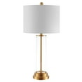 thumbnail image 2 of SAFAVIEH Cassian 26 in. Mid-Century Glass Table Lamp, Clear/Brass, 2 of 4