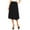 Black, variant on Moa Collection Women's Plus Size A-Line Casual Flared High Waist Elastic Band Solid Midi Skirt