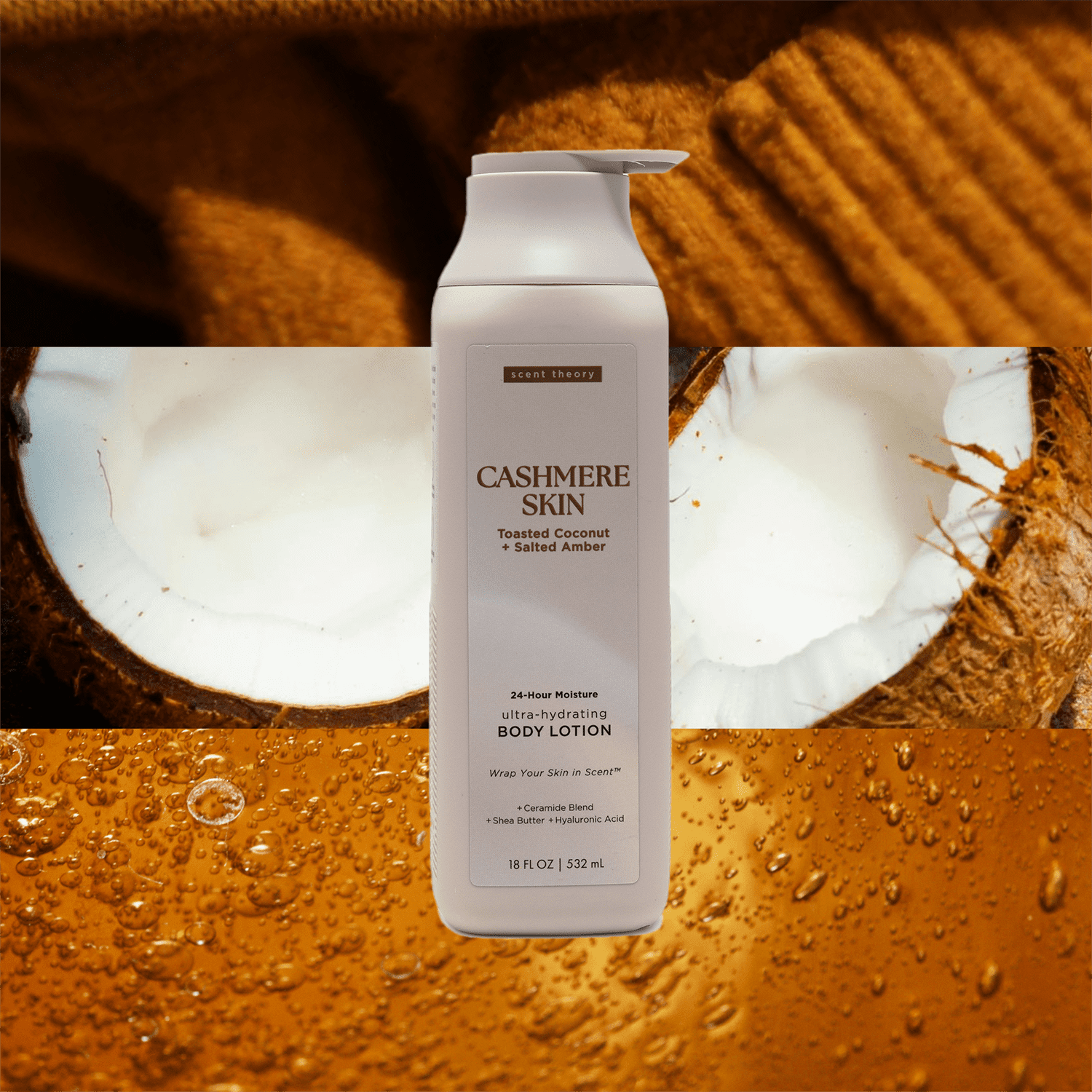Scent Theory Body Lotion with Shea Butter, All Skin Types, Cashmere Skin, 18 fl oz