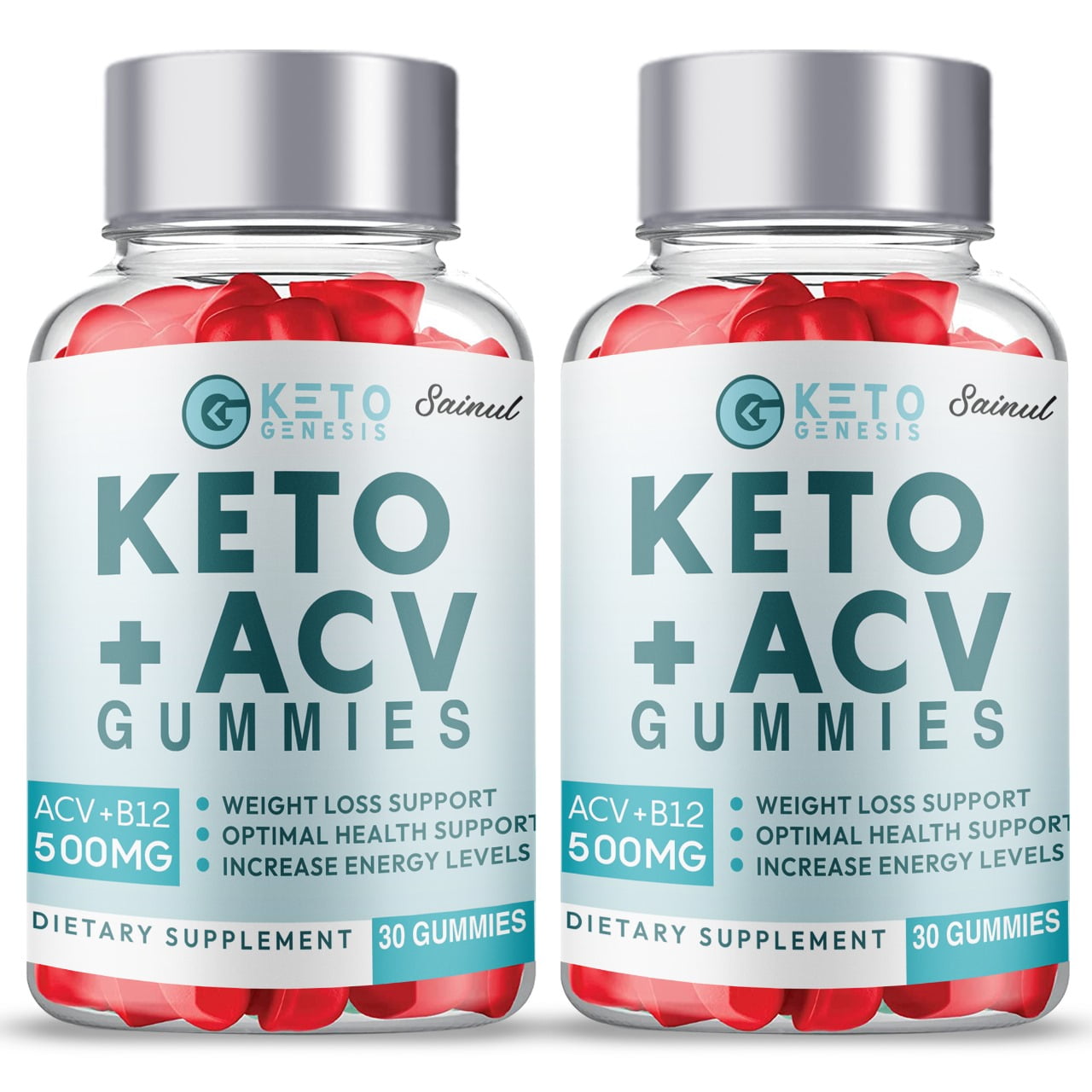 Keto Genesis Keto ACV Gummies, Official Keto Genesis Gummies, Keto Genesis Keto Plus ACV Gummies Apple Cider Vinegar Belly Fat Dietary Supplement (2 Pack)