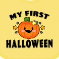 thumbnail image 4 of Inktastic My First Halloween with Pumpkin and Stars Boys or Girls Baby Bib, 4 of 4