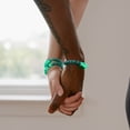 thumbnail image 3 of Teal | .925 Sterling Silver | Firefly Glass Bracelet, 3 of 10