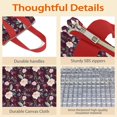 thumbnail image 4 of Pioneer Flower Floral Print Pattern Insulated Lunch Bag for Women & Adults,Large Portable Soft Cooler Lunch Bag,Thermal Food Storage Tote with Pearl Cotton,8.66L,8.75x5.75x9.5 Inch, 4 of 6
