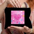 thumbnail image 3 of Pratyus Tote Bag Valentine Gift Pink Love Theme Hearts Beads Cosmetic Bag for Women Travel Essentials Ladies Accessories Black, 3 of 6