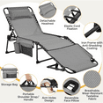 thumbnail image 4 of Renwick Outdoor Folding Tanning Chair with Face Hole, Gray, 4 of 8