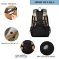 thumbnail image 4 of FORMRS Unisex School Backpack 17" Student Travel Bag with Laptop Compartment, Abstract Wavy Landscape, 4 of 7