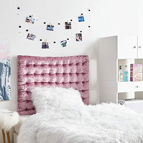 Rainha Cushion Tufted College Headboard Velvet Crush Raspberry Pink
