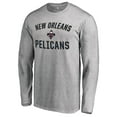 thumbnail image 2 of Men's Ash New Orleans Pelicans Victory Arch Long Sleeve T-Shirt, 2 of 3