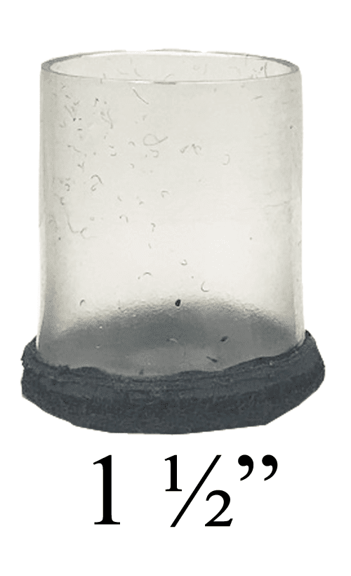 1 1/2" Round Clear Chair Leg Floor Protector w/Felt Bottom - Walmart