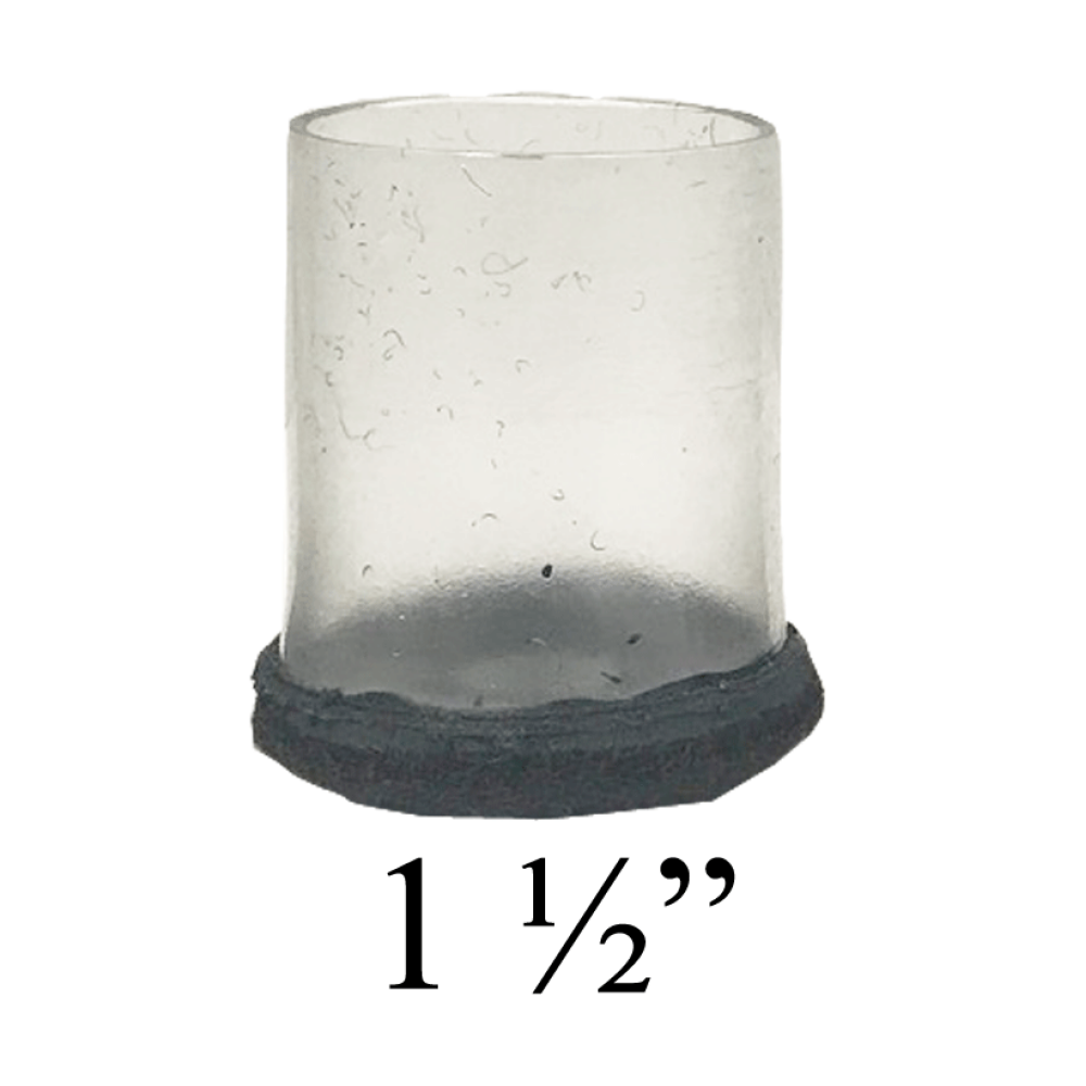 1 1/2" Round Clear Chair Leg Floor Protector w/Felt Bottom Walmart