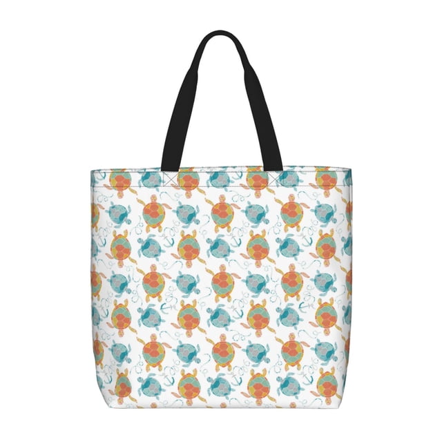Balery Sea Turtle Bolsa de Mano para Mujeres con Cremallera, Bolsa de Gimnasio con Compartimentos, Bolsa para Laptop, Bolsa para Trabajo