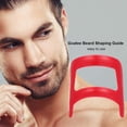 thumbnail image 4 of Red Plastic Beard Template, Neat Visual Effect, Professional Salon Use Easy To Use Grooming Set For Men's Stylish Hairline (4Pcs), 4 of 7