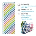 thumbnail image 2 of Pastel Color Checkered Pattern Hot Yoga Mat Towel Non Slip for Hot Yoga - Quick-Drying Yoga Mat Cover with 4 Corner Pockets with Travel Bag - Hot Yoga Towel Non Slip 74"x26", 2 of 6