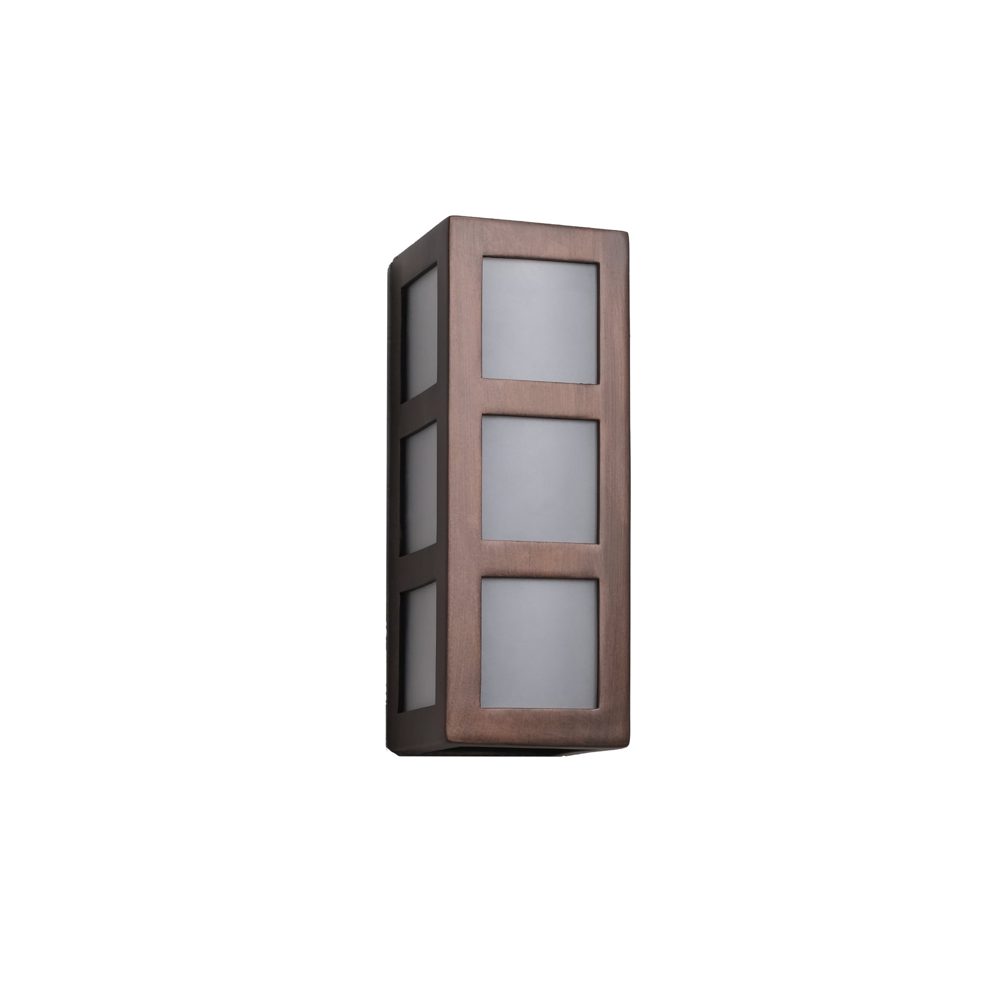 Luxury Lighting, Varien Bay 15" High Ceramic Outdoor Wall Mount Light, Antique Copper Finish, Electric, LED Bulb Included