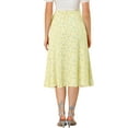 thumbnail image 3 of Allegra K Women's Peasant Elastic Waist A-Line Printed Midi Skirt, 3 of 6