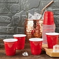 thumbnail image 3 of Disposable Plastic Party Cups, Red, 2 oz, 20 Count, 3 of 5