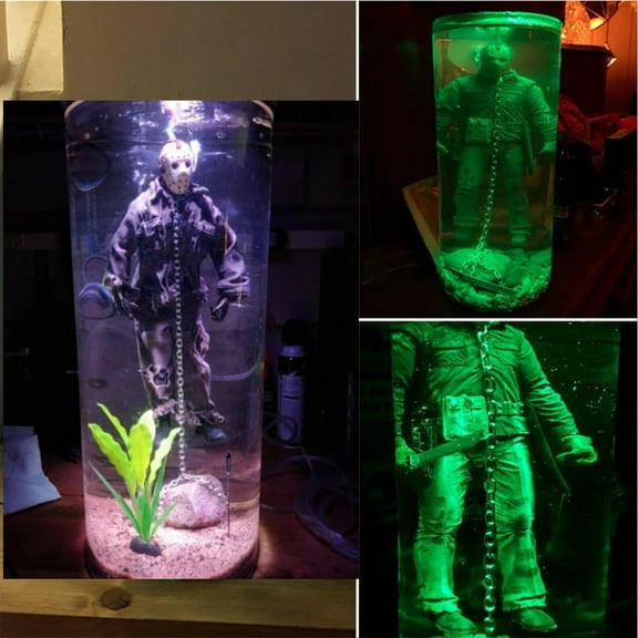 New Collectibles Figures Dolls,Horror Movie Collector Action Figure Water Lamp Part 6 Lives Final Display, for Home Decor Halloween Unique Gifts Decorative Table Lamp Lights