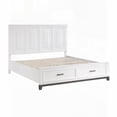 thumbnail image 6 of White Finish California King Platform Bed - 2 Drawers on Footboard - Easy Assembly, 6 of 8