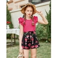 thumbnail image 7 of Arshiner Kids Clothes Girls 2 Piece Summer Outfits Ruffle Trim Tank Tops and High Waist Short Sets Size 8-9, 7 of 7
