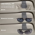 thumbnail image 3 of Soporte para gafas para coche (gris), juego de 2 soportes para gafas para coche Soporte magnético universal para gafas de sol de cuero Visera para coche, 3 of 5