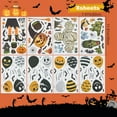 thumbnail image 2 of 8 Sheets 8"x11.8" Window Clings Static Ghosts Bats Spider Web Pumpkin Balloon Stickers Decals Decorations for Window Glass Door Haunted House Party, 2 of 7