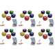 thumbnail image 1 of Juego de juego Juego tradicional Gonggi Jack Stone Pebbles para juegos de fiesta de mesa (5 tamices y cajas), 1 of 4