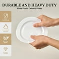 thumbnail image 3 of FOCUSLINE 100 Count White Plastic Dessert Plates 7 Inch, Disposable Heavy Duty Plastic Plates for Weddings, Parties and Events, 3 of 15
