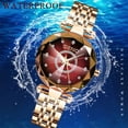 thumbnail image 6 of Seno Women's Watch Fashion Ocean Crystal Ladies Quartz Wristwatches Diamond Watch for Female with Gift Box, 6 of 9