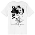 thumbnail image 2 of Batmanga Batman & Robin Manga Art Crew Neck Short Sleeve Men's White T-shirt-XS, 2 of 7