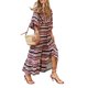 thumbnail image 1 of Vestido Mujer 2023 Puff manga cuello en V Maxi vestido bohemio Floral vestido (Multicolor XXXL) Ygjytge Multicolor T 3EG para Mujer, 1 of 8