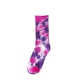 thumbnail image 2 of Ljudmp 1Pair Women's Men's Tie Dye Socks Cushion Crew Socks Couple Socks Fall Winter Street Personality Sport Mid Tube Socks Hot Pink, 2 of 4