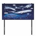 thumbnail image 3 of Zodiac Headboard, Space Image with Whales of Universe Theme Planetary Angles Print, Upholstered Decorative Metal Bed Headboard with Memory Foam, Twin Size, Blue Grey, by Ambesonne, 3 of 4