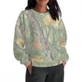 thumbnail image 2 of Women's Oversized Hoodies Camo Hooded Sweatshirts Long Sleeve Jackets with Pocket Maple Leaf Pullover Casual Tops Basic Shirts for Winter, 2 of 7