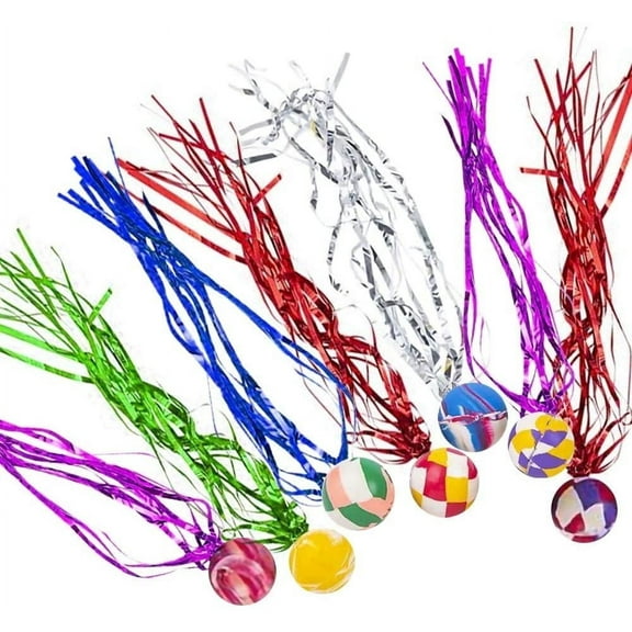 ArtCreativity Comet Balls, Bulk Set of 20, Bouncy Super Balls with Streamers, Fun Party Favors, Goodie Bag Fillers for Kids
