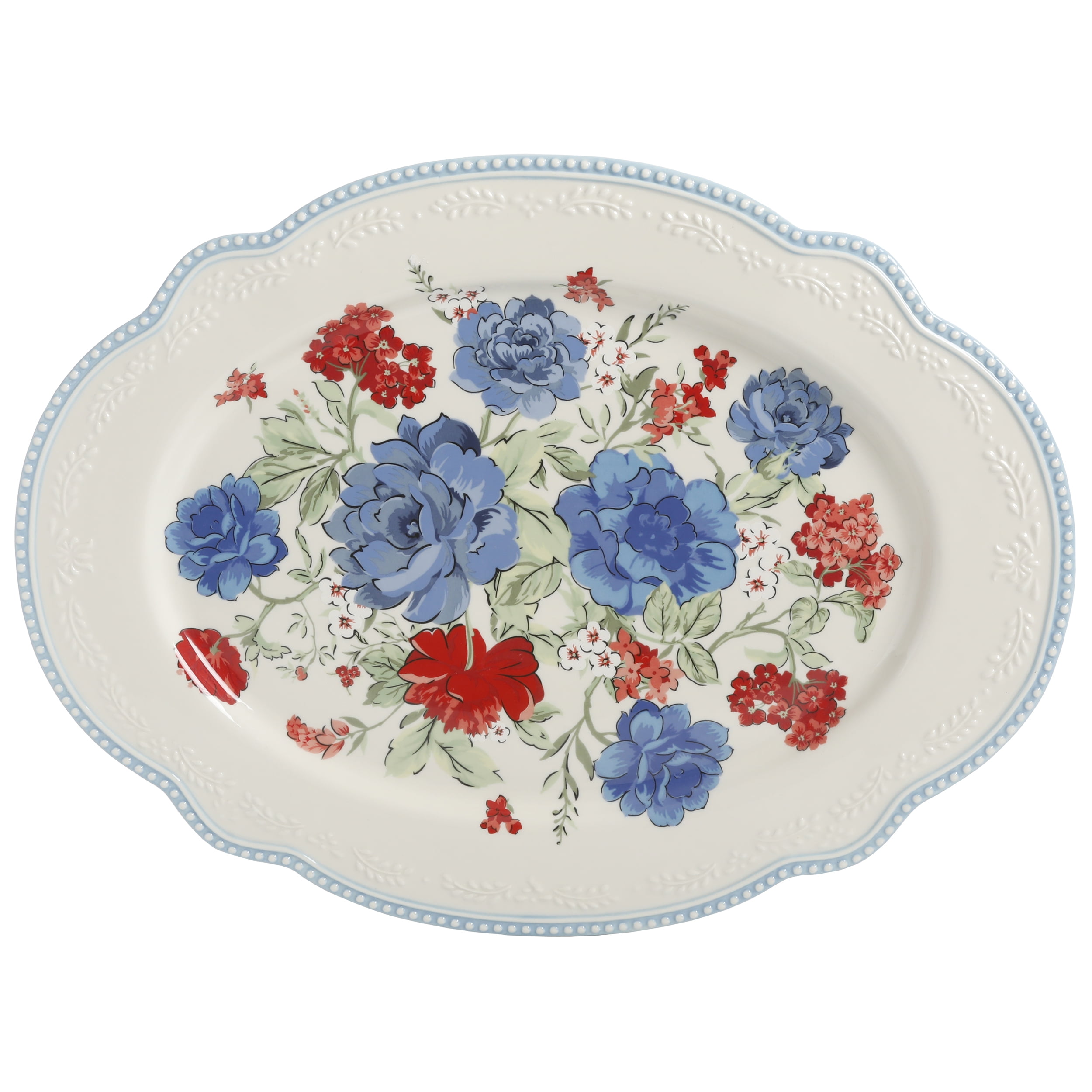 Details about  / The Pioneer Woman Classic Charm 18-Inch Oval Platter Dining Kitchen Food