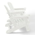 thumbnail image 5 of WestinTrends Azura Outdoor HDPE Adirondack Chairs With Connecting Table Tray (Set of 2), White, 5 of 19