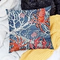 thumbnail image 2 of SHANXI Pillow Covers For Kids Boys Teens Tropical Wild Cushion Covers Navy Blue Oasis Cushion Cases 24x24in, 2 of 5