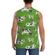 thumbnail image 4 of Balery Cows With Calfs Green Camisetas sin mangas para hombre, absorbe la humedad y protege contra el mal olor.-XX-Large, 4 of 7