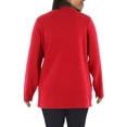 thumbnail image 2 of Belldini Womens Plus Faux Leather Midi Walker Coat, 2 of 2