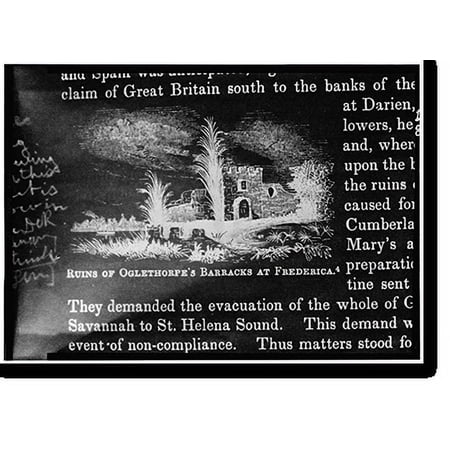 Historic Print, Fort Frederica, Barracks (Ruins), Saint Simons Island, Glynn County, GA - 18, 16" x 20"