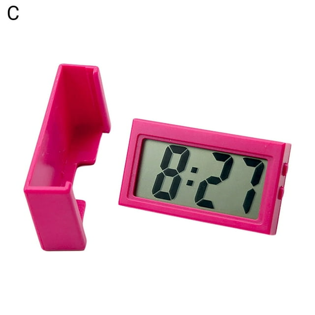 Electronic Clock Self-adhesive Mini LCD Display Large Screen Table Dashboard Desk Digital Clock for Home