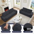thumbnail image 5 of ZAFLY 2 Pieces Living Room Furniture Sets, Couch and Loveseat Set, Modern Velvet Sofa Sets - Gray, 5 of 7